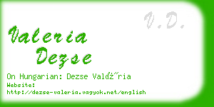 valeria dezse business card